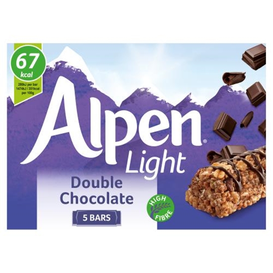 Picture of ALPEN LIGHT DOUBLE CHOCLATE X5
